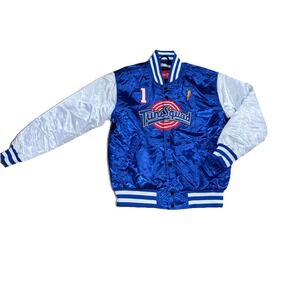 Vintage Headgear Classics Space Jam Bugs Bunny Tune Squad Satin Bomber Jacket L